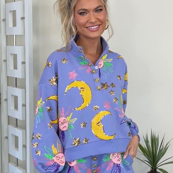 QUEEN OF SPARKLES Tops - NWT SUN AND MOON HENLEY QUEEN OF SPARKLES ✨ ☀️ 🌙